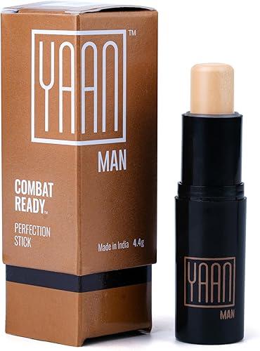 YAAN MAN Foundation/Perfection Stick Light Colour Cover Spots, Scars and Under Eye Bags No Synthetic Fragrance, Paraben Free Contain Castor Oil, Shea Butter, Sunflower Wax 3.1 Oz