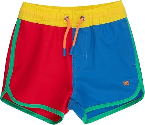 RUGGEDBUTTS Boys UPF50+ Sun Protected Stretch Dolphin Hem Swim Trunks