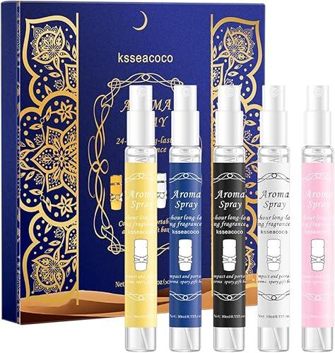 Fragrance Spray Series 5-piece mini gift set, long-lasting fragrance, multiple scents, convenient for carrying during travel and gatherings for women