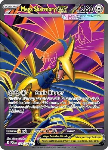 Pokemon - Mega Skarmory 106/088 - Perfect Order - Full Art Foil - Single Card