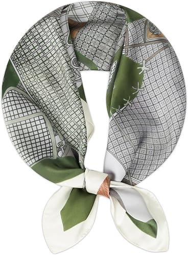 Relang Fashion Silk Satin Head Scarf for Women Hair Bandana Hair Scarf Wrap Neck Scarf for Women 27.5×27.5 inches