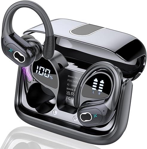 Wireless Earbuds 75hrs Bluetooth 5.4 Headphone Sport, 2026 Bluetooth Earbuds Stereo Deep Bass Over Ear Bud with Earhooks, ENC Noise Cancelling Mic, IPX7 Waterproof Earphone for Gym/Running/Workout — 35% off