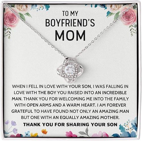 To My Boyfriends Mom Necklace, Mothers Day Gifts For Boyfriends Mom From Girlfriend, Personalized Gifts For Mother In Law, Mother's Day Necklace, Best Birthday Present Christmas
