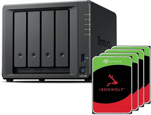 Synology DS925+(2X 2.5GbE Ports, Ryzen V1500B, 4GB RAM) 4-Bay 16TB Bundle with 4X 4TB Seagate Ironwolf HDDs — 5% off