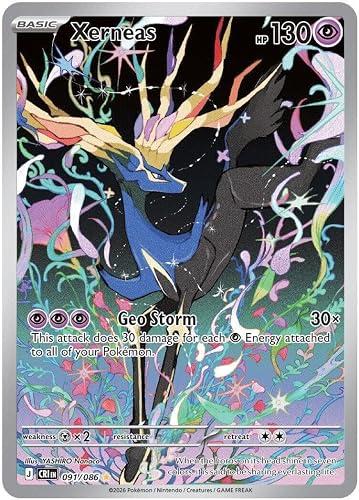Pokemon - Xerneas 091/086 - Chaos Rising - Full Art - Illustration Rare - Foil Single Card