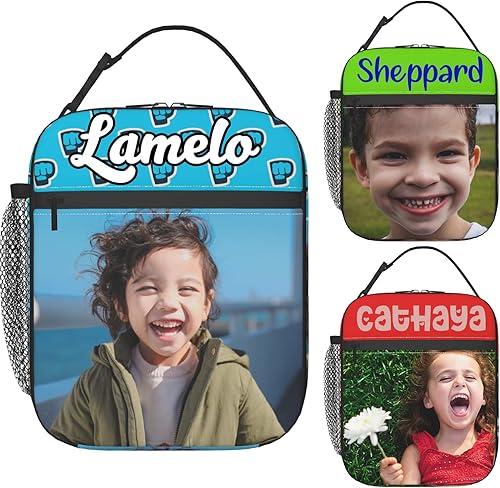 Custom Lunch Box Personalized Lunch Bag with Name Logo Photo Text for Men Women Customized Insulated Lunch Bags Office Birthday Gifts for Work Travelling Picnic Style 6