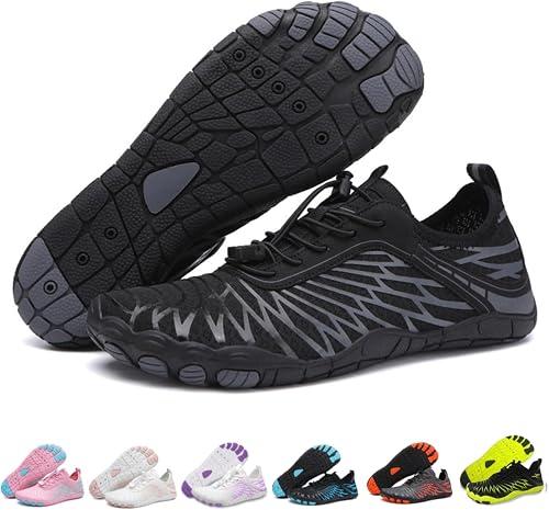 Hike Barefoot Shoes for Women Men with Wide Toe Box, Healthy & Non-Slip Breathable Barefoot Water Shoes Beach Pool Aqua Swim Surf Hiking Walking Shoes