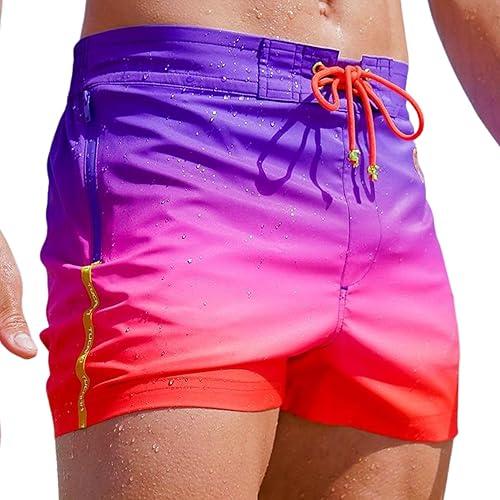 Tucann Men's Trunks 3" Compression Liner Quick Dry Zipper Pocket Chlorine Resistan 4 Way Stretch Swim Shorts for Men