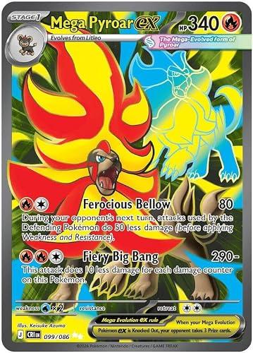 Pokemon - Mega Pyroar ex 099/086 - Chaos Rising - Full Art - Foil Single Card