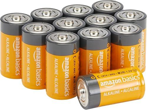 Amazon Basics C Cell Alkaline All-Purpose Batteries, 1.5 Volt, Long-Lasting Reliable Power, 5-Year Shelf Life, 12-Pack — 19% off