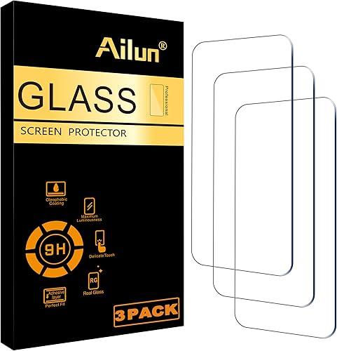Ailun Screen Protector for iPhone 16 / iPhone 15 / iPhone 15 Pro [6.1 Inch] Display 3 Pack Tempered Glass, Dynamic Island Compatible, Case Friendly [Not for iPhone 16 Pro 6.3 Inch]. | 6.1 Inch, Display, Case Friendly — 12% off