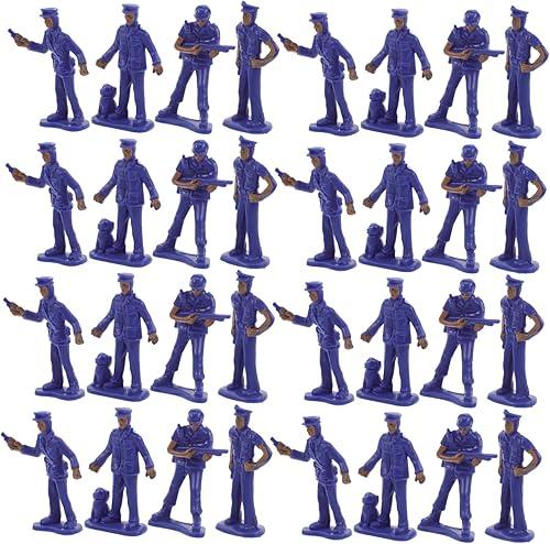 50pcs Micro Police Figures Police Station Toys for Cop Simulation Tabletop Decorations Little Policemen Statues