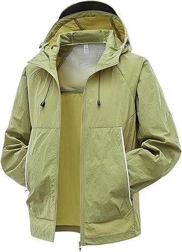 UPF 50+ Fishing Shirts for Men Long Sleeve UV Sun Protection Zipper Hoodie Jacket Outdoor Swimming Hiking Rash Guard