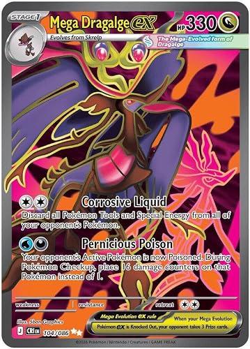 Pokemon - Mega Dragalge ex 104/086 - Chaos Rising - Full Art - Foil Single Card