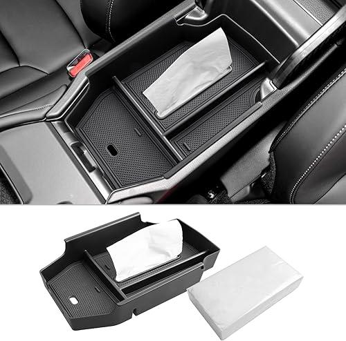 CDEFG for 2023-2025 2026 Honda Accord Center Console Organizer with Tissue Dispenser Slot 2025 2026 Accord Hybrid Accessories Armrest Tray Storage Box(Included Tissue Pack)