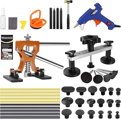 Paintless Dent Repair Kit for Car, PDR Dent Removal Tools with Dent Lifter & Pro Dent Puller Tabs, Auto Body Dent Puller for Car Dent Repair, Hail Damage Repair