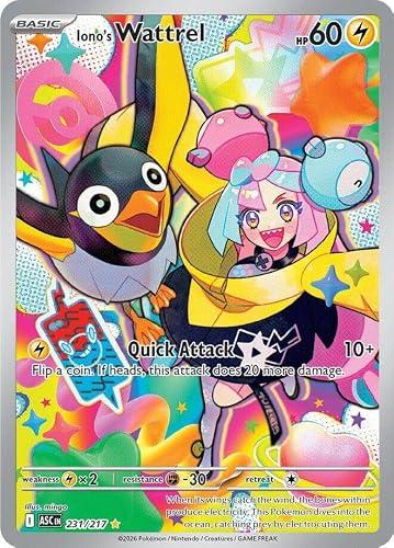 Pokemon - Iono's Wattrel 231/217 - Ascended Heroes - Illustration Rare - Foil - Single Card