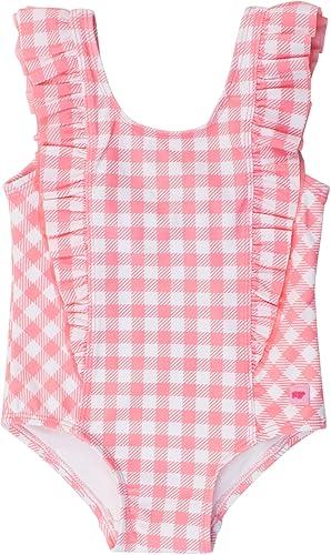 RuffleButts® Baby/Toddler Girls Ruffle Strap One Piece Swimsuit w/UPF 50+ Sun Protection