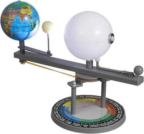 IMIKEYA Sun Earth Moon Model: Astronomical Science Instruments Three-Sphere Eclipse Simulator Educational Enhances Understanding of Celestial Movements 8. 26inch DIY Orbital