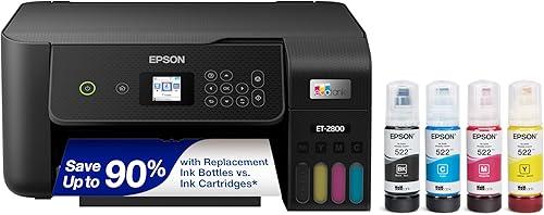 Epson EcoTank ET-2800 Wireless Color All-in-One Cartridge-Free Supertank with Scan and Copy, The Ideal Basic Home Printer - Black — 25% off
