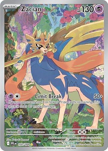 Pokemon - Zacian 100/094 - Phantasmal Flames - Illustration Rare - Foil - Single Card