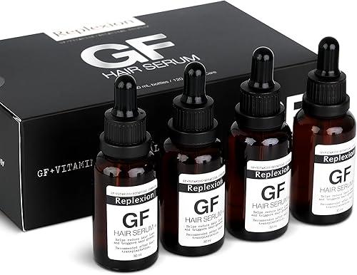 GF Hair Growth Serum for Men & Women – DHT Blocker, Anti Hair Loss Treatment, Stimulates Hair Regrowth, Thickens & Strengthens Follicles, Healthy Scalp Support, 4 Months Supply (4x30 ML)