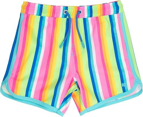 RUGGEDBUTTS Boys UPF50+ Sun Protected Stretch Dolphin Hem Swim Trunks