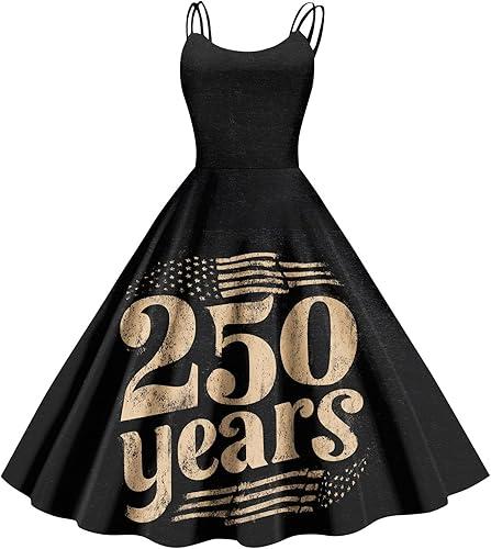 250 Anniversary Dress Women‘s Plus Size Spaghetti Strap A-Line Ruched Flowy Freedom Sexy Mini Sundress