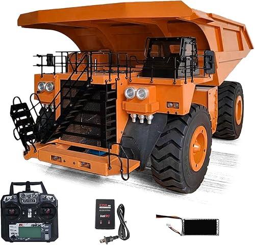 TOUCAN RC HOBBY 21KG Heavyweight 1/20 Metal Hydraulic Dump Truck Model 793D 2Speed Transmission 4 Wheel Spring Suspension Lights No Sound System