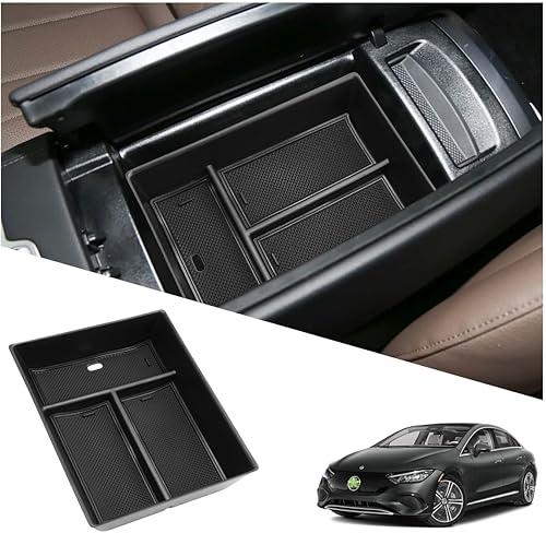 Ruiya Mercedes EQS/EQE Center Console Organizer for Mercedes EQS/EQE Accessories ABS Material Armrest Console Organizer Compatible with (2022-2026) Mercedes EQS 450 & (2023-2026) EQE 350