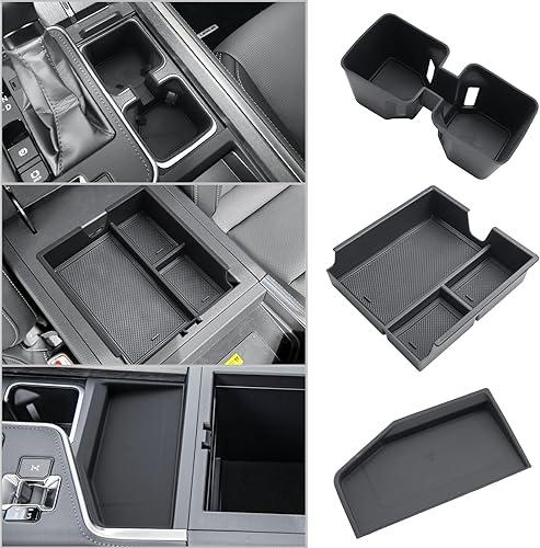 CDEFG 3PCS for 2024 2025 2026 Lexus GX 550 Center Console Organizer Tray for 2024-2026 Lexus GX550 Accessories Middle Console Cup Holder Wireless Charing Pad Storage Box(Not for Cool Box)