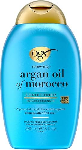 OGX Renewing + Argan Oil of Morocco Conditioner, Repair Conditioner & Argan Oil Helps Strengthen & Repair Dry, Damaged Hair, Paraben-Free, Sulfate-Free Surfactants, 13 fl. oz