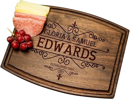 Custom Engraved Wood Cutting Boards, Customized Gift For Anniversaries, Couples, New Homeowners, Friends, Retirements, A Gift Idea For Christmas and Holidays