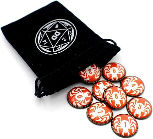 D&D Numbered Monster Token Markers for Dungeons and Dragons (Spider)