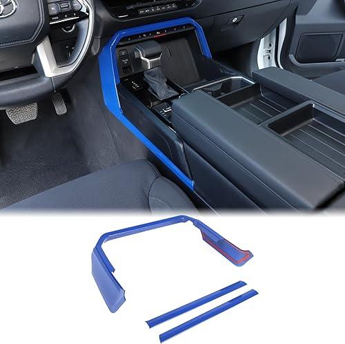 Aunginsy Car Center Console Gear Box Shift Panel Trim Cover Compatible with Toyota Tundra/Sequoia 2022-2026, ABS Central Control Gear Shifter Side Panel Protective Strip Decorative Frame Accessories