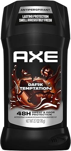 AXE Antiperspirant Stick for Men Dark Temptation 48 Hour Sweat and Odor Protection for Long Lasting Freshness Smooth Dark Chocolate Scent Men's Deodorant 2.7 oz