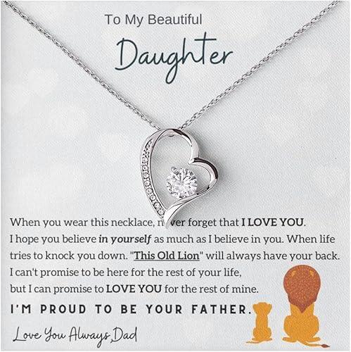Jewelry Father Daughter Necklace - Forever Love, Proud to Be Your Father - Christmas Birthday Gift From Dad — 20% off