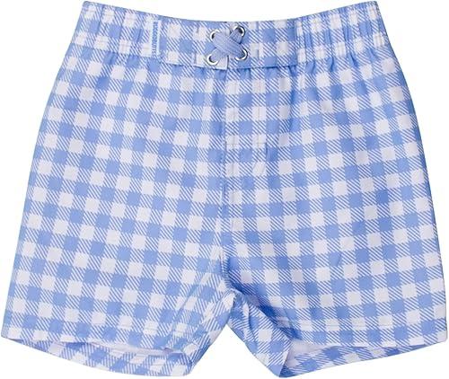 RUGGEDBUTTS Boys UPF50+ Sun Protection Gingham Swim Trunks