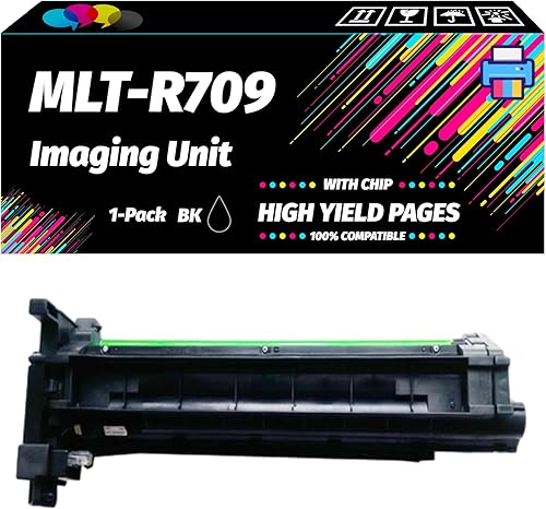 Compatible with Samsung MLT-R709 Imaging Unit Work for Samsung MultiXpress SCX-8123NA SCX-8128NA Printers, High Yield 200000 Pages, Professional Printing with Chip (1 Pack Black)