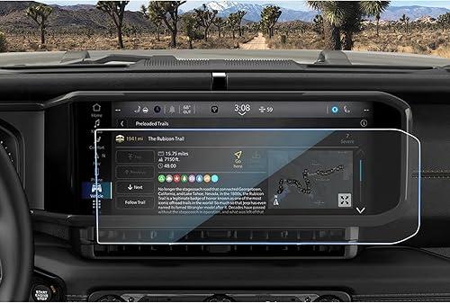 CDEFG for 2024 2025 2026 Jeep Wrangler JL 12.3-Inch Screen Protector for 2024 2025 2026 Wrangler/Gladiator Accessories (Rubicon/ 4XE/ Sahara/Sport S) Tempered Glass 9H