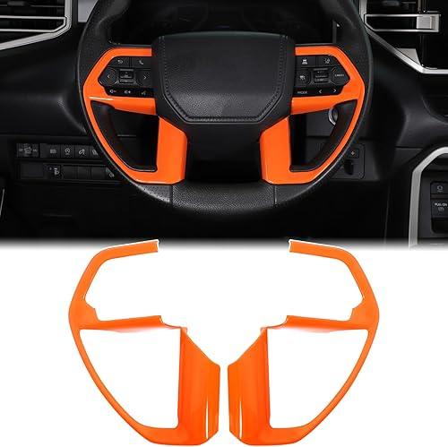 Aunginsy Center Console Steering Button Panel Trim Cover Compatible with Toyota Tundra/Sequoia 2022-2026 Tacoma 2024+, Central Control Steering Panel Decorative Frame Protector Sticker ABS Accessories