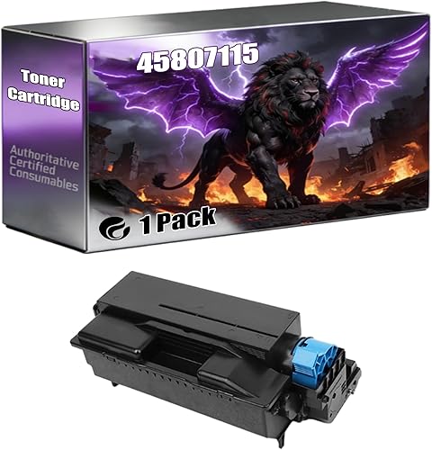 45807115 Toner Cartridge Compatible for Okidata OKI ES5162 ES5162LP MFP ES5112 Printers, with Chip, High Yield 21000 Pages, Vivid Colors (1 Pack Black)