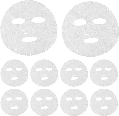NOLITOY 10pcs Cotton Facial Sheet Masks Breathable Plant Precut Face Covers for Women Home Spa Skincare