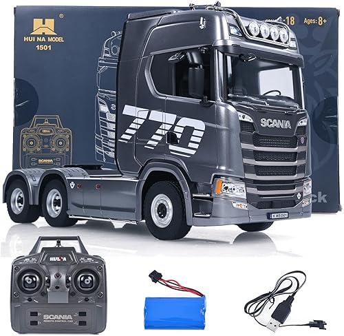 TOUCAN RC HOBBY 1/18 Plastic 6X4 Remote Control Tractor Truck SC 770S 1501 RWD RC Lorry Vehicle Light Sound RTR Model Toys for Adults