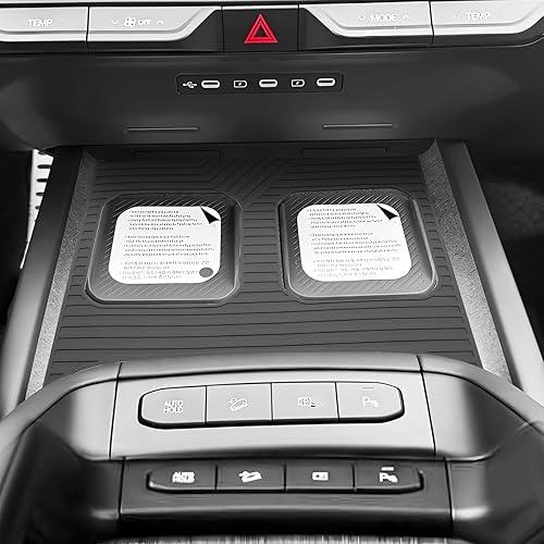 SKTU for 2027 Kia Telluride Wireless Charging Mat 2027+ Telluride Center Console Non-Slip Mat Kia Telluride 2027 Accessories 2027 Telluride Rubber Console Pad-Durable