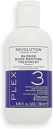 Revolution Haircare London Plex 3, Bond Restore Treatment, Hair Treatment for Blondes, 250ml