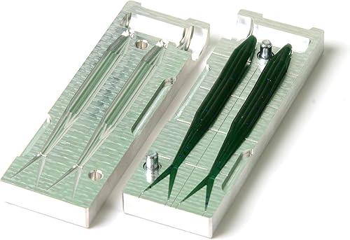 Soft Plastiс Mold Lure Making Injection Molds Fishing Lures Zoom Salty Super Fluke 4'' Two Cavity Aluminum