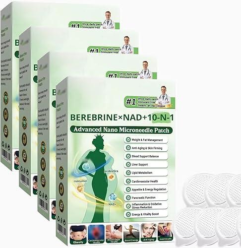 Moringa patchs,Berberine Patches 4Box 28pcs,Moringa 10-in-1 Advanced Nano Microdarts Patch,2026 New Professional Natural Skin Patches for Women and Men,for All Skin Types