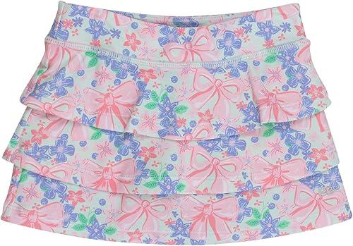 RuffleButts Girls UPF50+ Sun Protected Athletic Active Stretch Tennis Skort