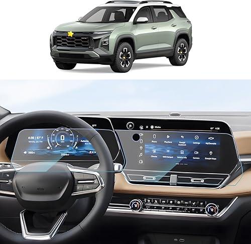SKTU 2Pcs for 2025 2026 Chevy Equinox Accessories Screen Protector for 2025+ Chevrolet Equinox (LT/ACTIV/RS) 11.3-Inch Navigation+11-Inch Instrument Screen Chevy Equinox 2025 2026 Accessories Tempered Glass [Anti-Scratch&Glare, Ultra Clear, 9H]